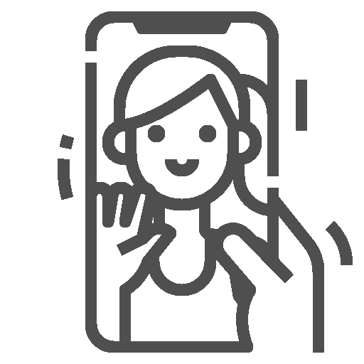 persona en videollamada